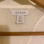 Kenar Womens Small Sweater Cardigan White Linen Open front Photo 2
