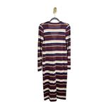L'Agence NEW Multi Striped Lurex Long Duster Cardigan Glitter Brown Cream XS Photo 3