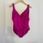 Ralph Lauren Lauren PLUMERIA Beach Club Solid Twist One-Piece Swimsuit 18W Photo 13