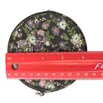 Coach  Black Purple Round Coin Case Posey Print Wallet 66673 Photo 4