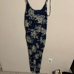 Abercrombie & Fitch Floral Blue Strappy Jumpsuit- Size Small Photo 3