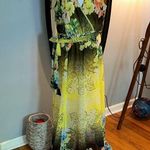 Alberto Makali  Yellow and Black Floral Maxi Dress Photo 0