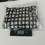 Anne Klein  Top Womens Medium Black White Mesh Lined Geometric Print Mock Neck Photo 12