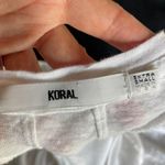 Koral Activewear white linen burnout tank top size XS extra small S small Photo 3