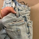 ZARA light wash straight leg distressed jeans Photo 5