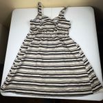 Motherhood Maternity  Stripe Fit & Flare Dress Women's M Sleeveless Black White Photo 7