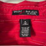 BCIH (Best Chick in Heels) Red Fitted Long Sleeve Button Down Shirt Size Medium Photo 1