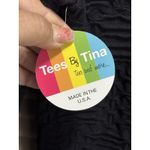 Tees By Tina Bodycon Midi Dress Black Long Sleeve Scoop Neck Size OS NWT Photo 5