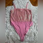 Vintage 90s escada by margaretha ley designer sequin pink bodysuit size 40 Photo 5