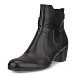 Ecco Shape M35 Ankle Boots Black Leather Heeled Round Toe Comfort Fall size 5.5 Photo 0