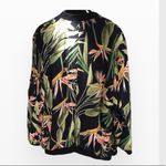 ZARA  Tropical Safari Floral Print Oversized Relaxed Bomber Jacket M Photo 3