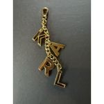 Karl Lagerfeld  Purse Charm NEW Letters K A R L Brand 6.5" Gold Tone Fast Ship Photo 6