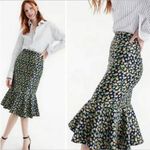 J.Crew  Lemon Print Trumpet Skirt Size 0 Photo 1