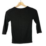 American Eagle  AEO Dark Gray Fitted Ribbed Half Sleeve T-Shirt XS Photo 1