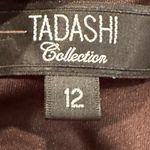 Tadashi  Collection Brown Shell 100% Silk Chiffon V-Neck Twist Front Sz 12 Photo 11