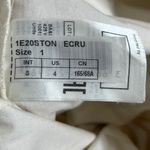 Ba&sh Stone Pants High Rise Cropped Paperbag Ecru Cotton Womens Size S Flawed Photo 4