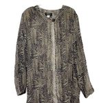 Silk For Africa Women's Long Sleeve Open Front Animal Print Cardigan Brown XL Photo 1