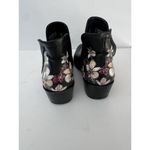 Bala Di Gala Black Leather Floral Flower Booties Boots Women’s Size 7 Mexico Photo 3
