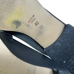 Intentionally Blank Fanning Rose Floral Embroidered Leather Mule Black 40 US 10 Photo 9