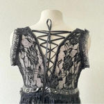 Eva Lady Women's Gothic Punk Lace Over High Low Dress Intimates $120 Size L NWOT Black Size L Photo 6