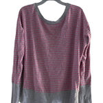 Victoria's Secret Victoria’s Secret Sport hot pink grey striped sweatshirt size medium 78% cotton Photo 0