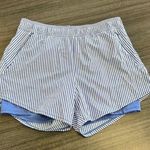 Fair Harbor Blue and White Athletic Shorts with Compression Liner. Size M Size M Photo 0