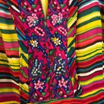 Nanette Lepore  striped bright beaded dress sz 8 Photo 2