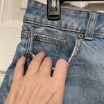 American Eagle  New Super High Rise Light Wash Distressed Denim Mini Skirt Photo 5