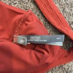 Aerie ruched textured maroon burgundy bikini small/medium Photo 3