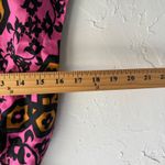 Hale Bob Los Angeles Silk Pink Black Gold Geometric Print Dress - Size M Boho Photo 3