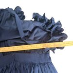 Lulus Ruffled Pleated One Shoulder Midi Dress Size M Blue Splendid Charisma NEW Photo 14