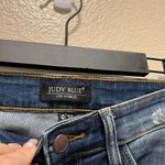 Judy Blue  Relaxed Fit Dark Wash Straight Jeans Distressed Mid Rise Size 29 Photo 4