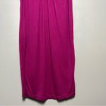 Miguelina Chantal Lace Collar Keyhole Back Midi Cocktail Dress Fushia Size L Pink Size L Photo 4