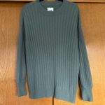 Aerie Muted Green Oversized Ribbed Knit Crewneck Sweater Size XS Photo 0