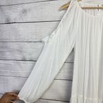 Sundance White Whispered Breezes Cold Shoulder Tunic Long Sleeve Top Size Small Photo 4
