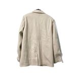 Good American $225 Better Than Leather Faux Blazer Shacket Jacket Bone 1 M | eBa Photo 3
