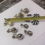 Dress Up Lot Of 5 Costume Earrings Vintage Clip On Clip-on Screw On Dangle Mix Photo 6