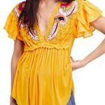 Free People fiesta nueva embroidered blouse size extra small Photo 0