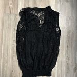 Wildcat size small black lace top with ruffle detail Photo 4