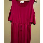 Betsey’s Boutique Shop Size M Cold Shoulder Gathered Waist Size Medium Dress Pink Photo 2