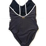 Juicy Couture Logo Placement Black/White One Piece Swimsuit Sz M Photo 3
