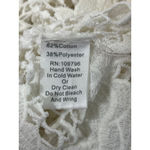 Pretty Angel Floral White Lace Off The Shoulder Crop Tiered Top Sheer Blouse S M Photo 5