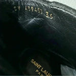 Saint Laurent  Women’s Suede Black Ankle Boots Size‎ 6 Photo 8