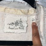 Anthropologie Angel Of The North Sweater Womens Medium Cardigan Cream Tie Front Photo 4