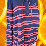 L.L. Bean Red and Blue Striped Hoodie Long Sleeve Tee‎ Size Large Photo 0