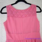 Vintage chiffon pink dress faux wrap top and skirt ā lace, size 150/80A Photo 10