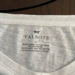 Talbots White Lace Trim Short Sleeve Top Photo 3