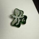 Green Ceramic Three Leaf Clover Shamrock Brooch Pin St Patrick’s Photo 5