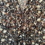 Eddie Bauer Floral Long Sleeve Sheer Shirt w/ Front Open Pocket - Size XS Photo 1