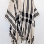 Banana Republic Womens Poncho OS Cashmere Blend Plaid Quiet Luxury Capsule Cozy Photo 0